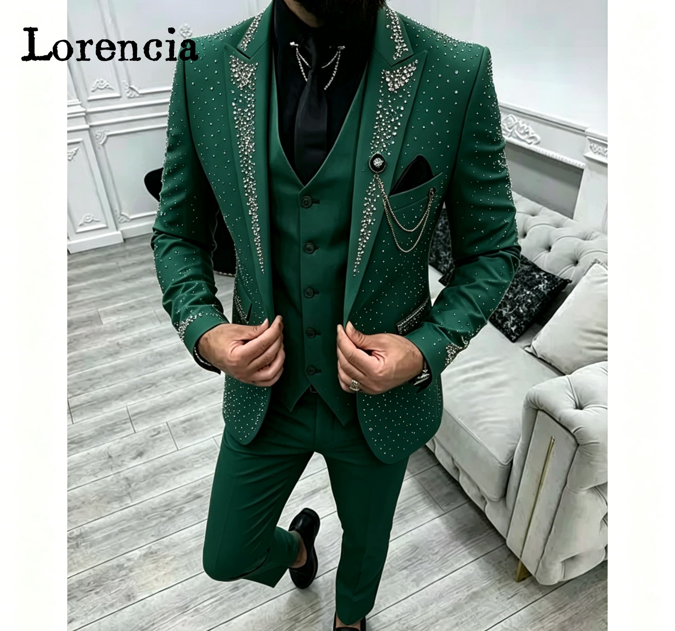 Elegant Formal Men'S Wear - Lüks 3 Parça Resmi Erkek Takım