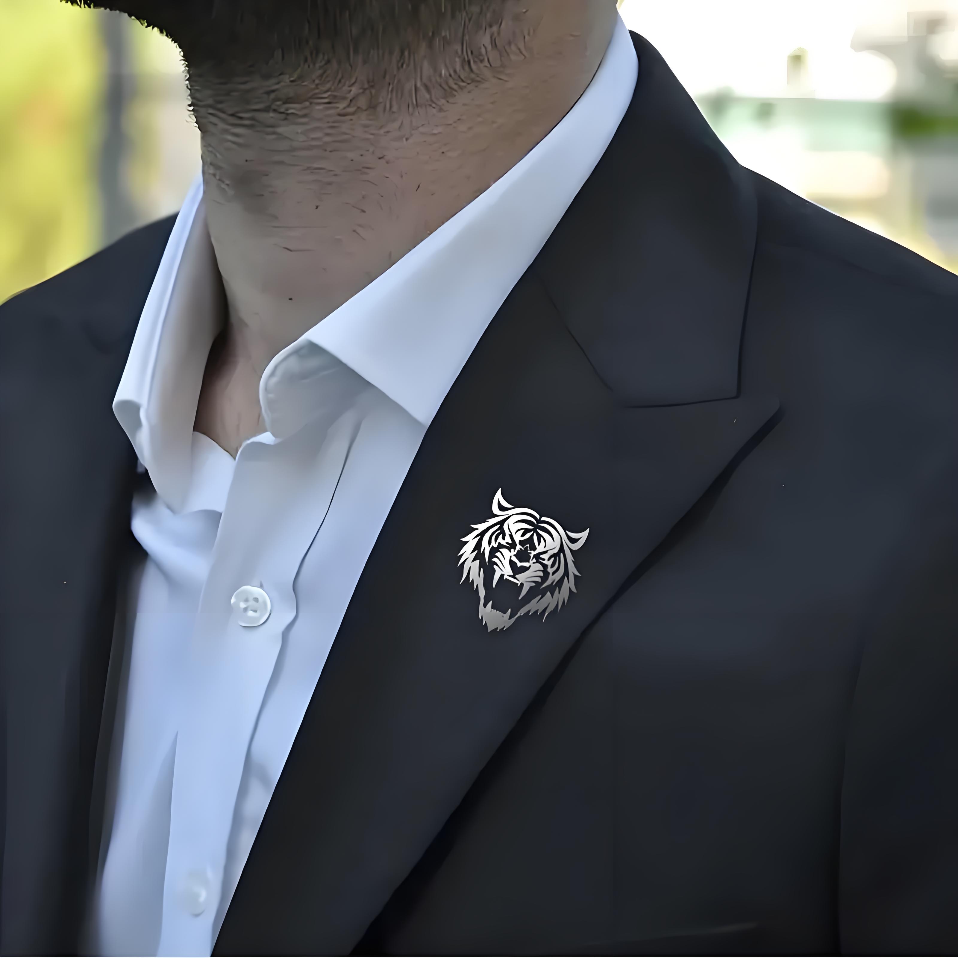 Erkek Paslanmaz Çelik Kaplan K - Tuxedo Lapel Pin incelemesi ve fiyatı