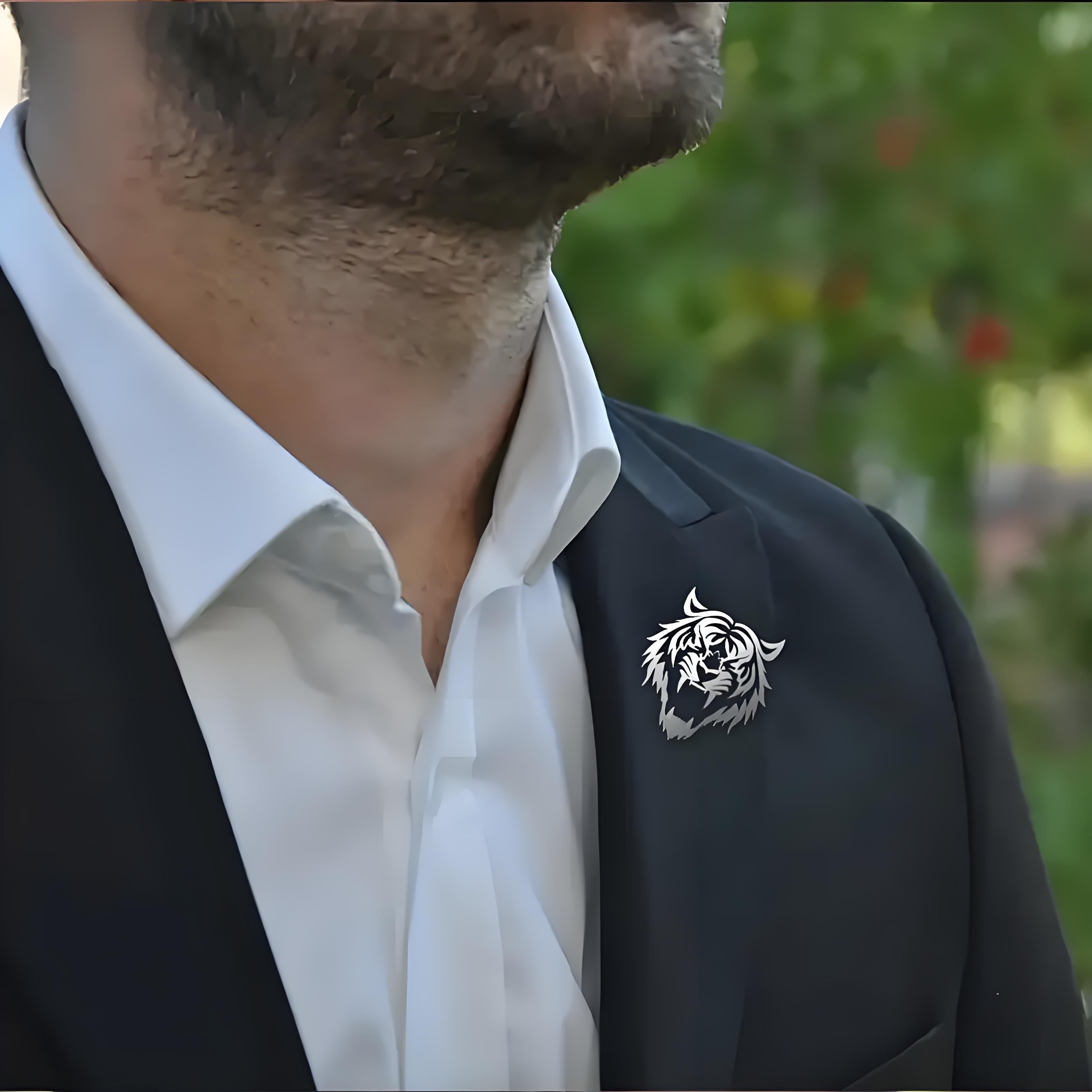 Erkek Paslanmaz Çelik Kaplan K - Tuxedo Lapel Pin incelemesi ve fiyatı