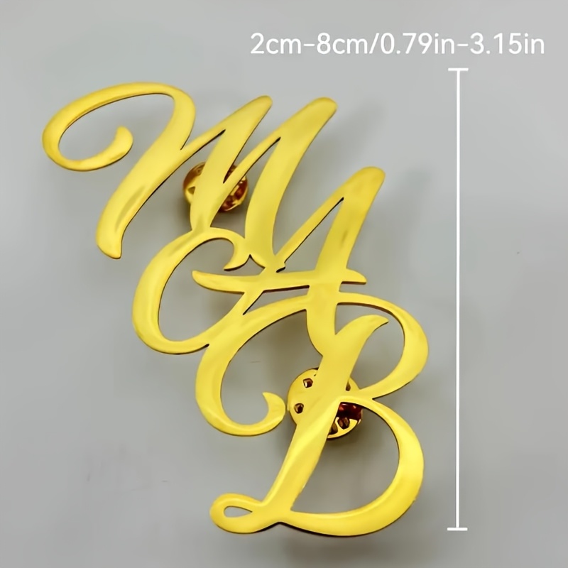 Özel Monogram İlk Adı Paslanma - Tuxedo Lapel Pin incelemesi ve fiyatı